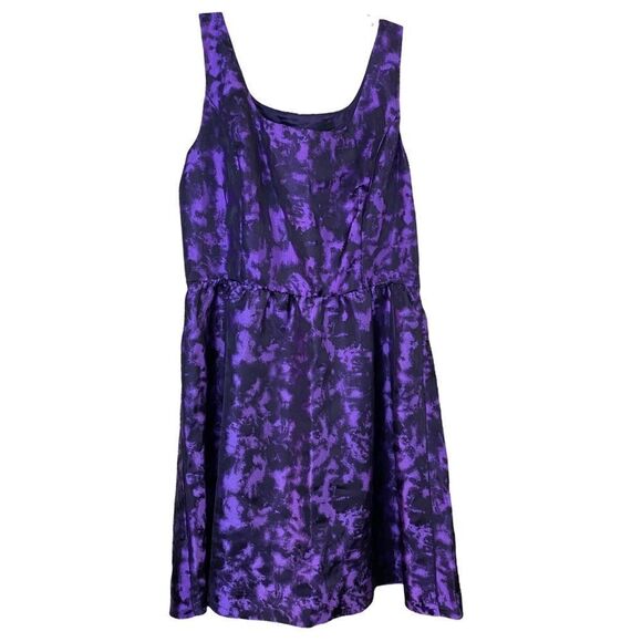 Kensie Purple & Black Sleeveless Dress Size Medium - Picture 1 of 9